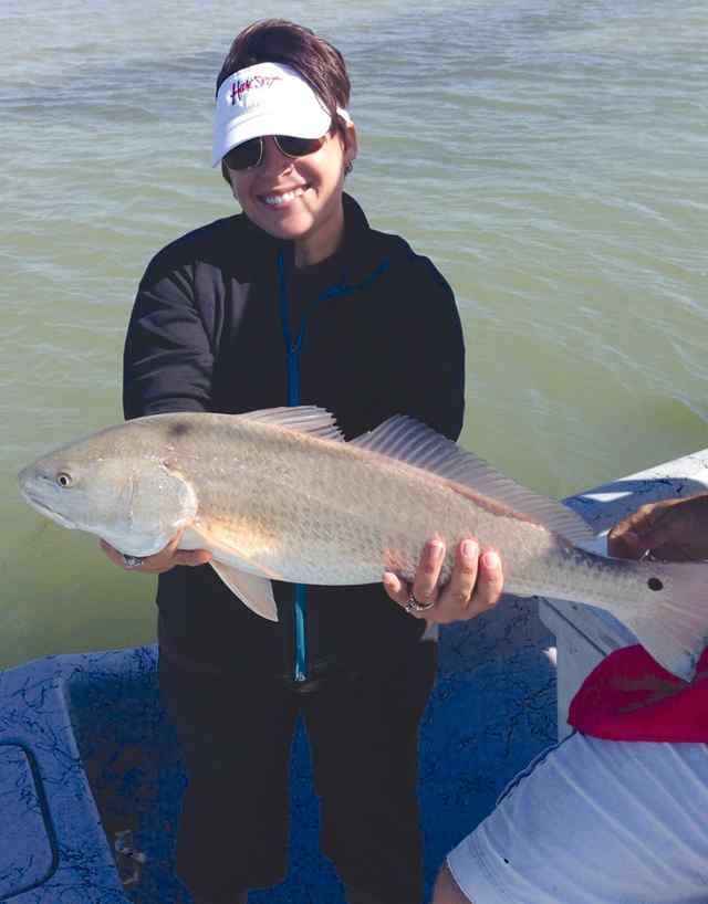 Crystal Gauthreaux Redfish Bayred drum, caught during Babes on the Bay Tournament