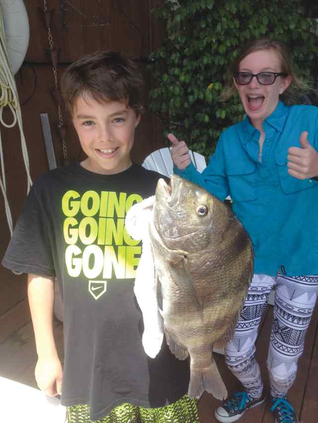 Adam Techmanski with Reagan Coleman Port O'Connorsheepshead
