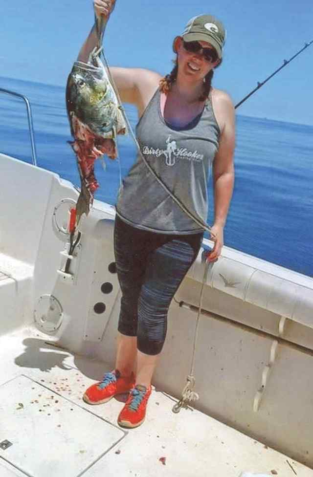 Tara Case Port Aransasjack crevalle, after shark bite