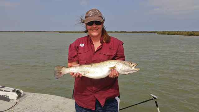 Karen Herzog Rockport28&quot; personal best trout! CPR