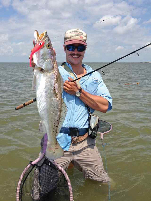 Derek Moody Port O'Connor25&quot; trout, caught on a pink Paul Brown Devil