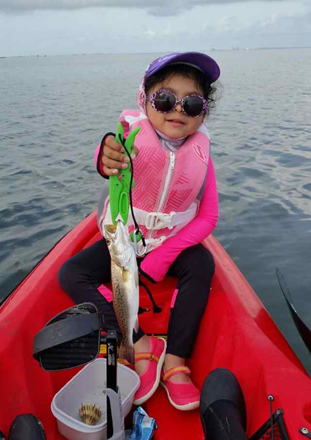 Julia Vargas Aransas Passfirst trout! CPR