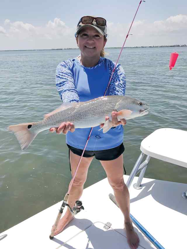 Margaret Casillas Estes Flats, Rockport - 23" redfish CPR