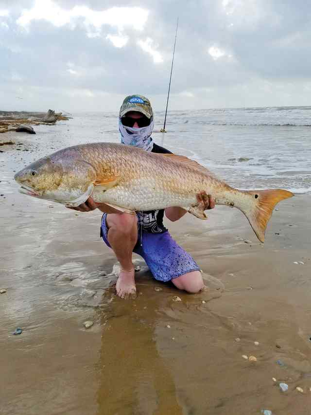 Travis Potts Matagorda surf - bull red, caught on cut mullet