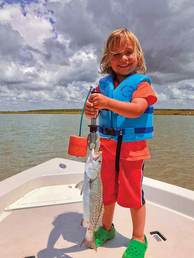 Lincoln Patterson Sargent - 17" first keeper trout!