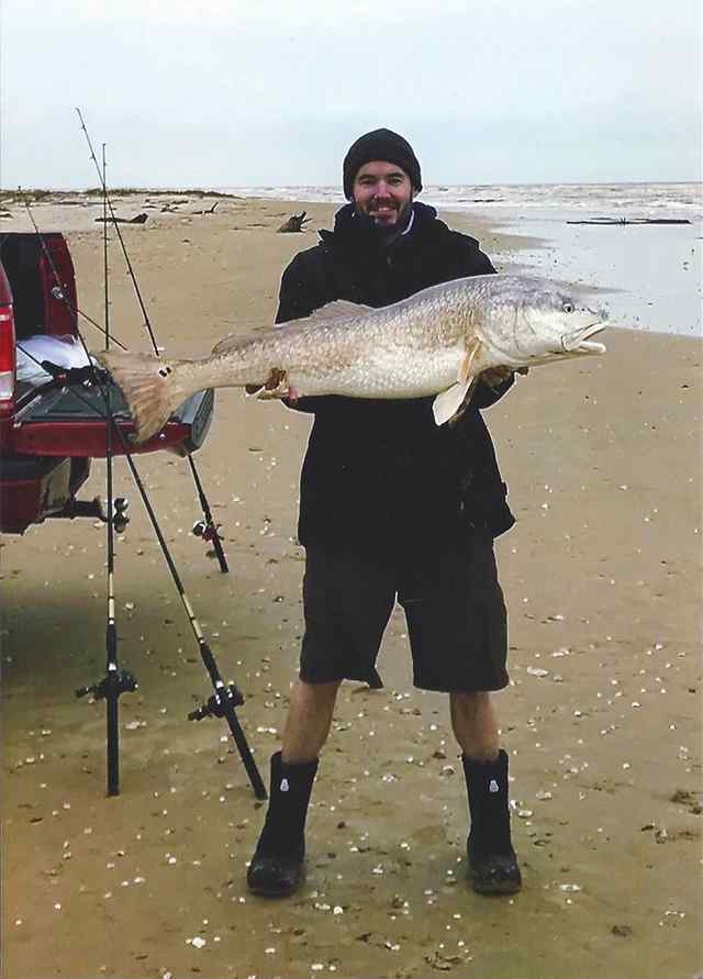 Roger E. Lightsey Mitchell's Cut - 44" bull red CPR, caught on live mullet