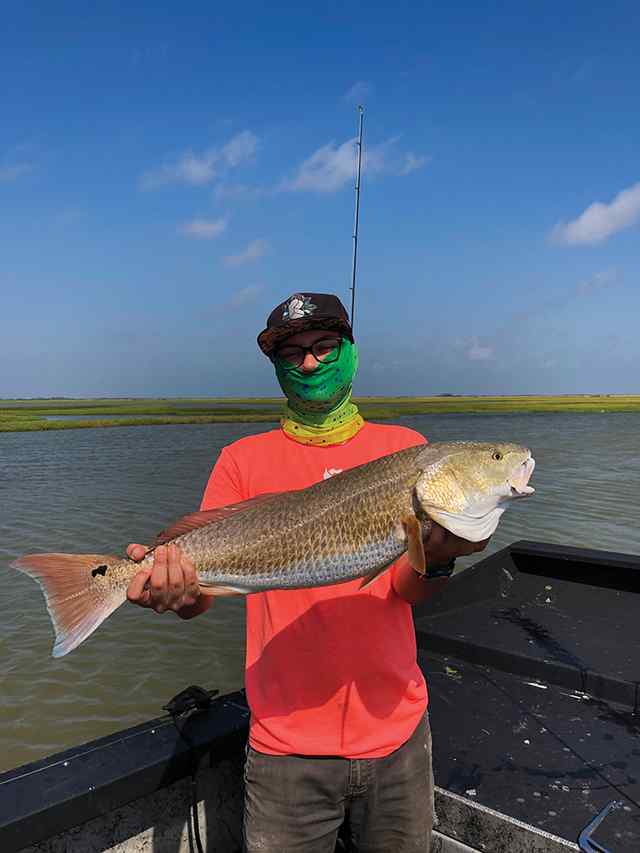 Jay Reed Rockport - 29" redfish, caught on cut mullet