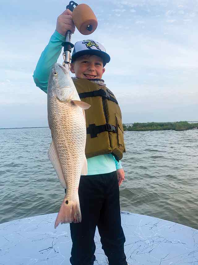 Jaxson Collins Matagorda Bay - 22.5" first redfish!