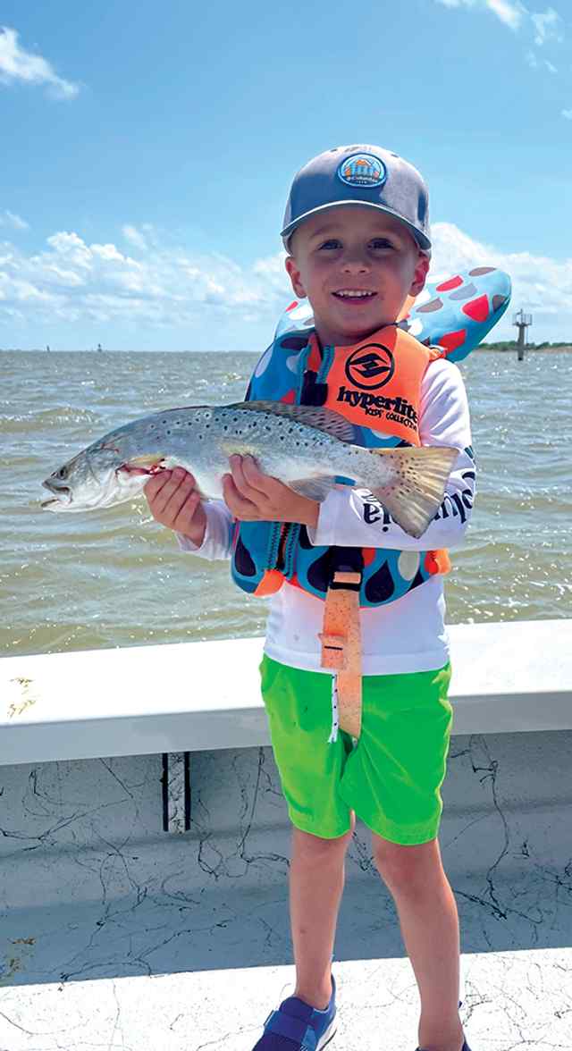 Miles Selby Lavaca Bay - first fish! (keeper trout)
