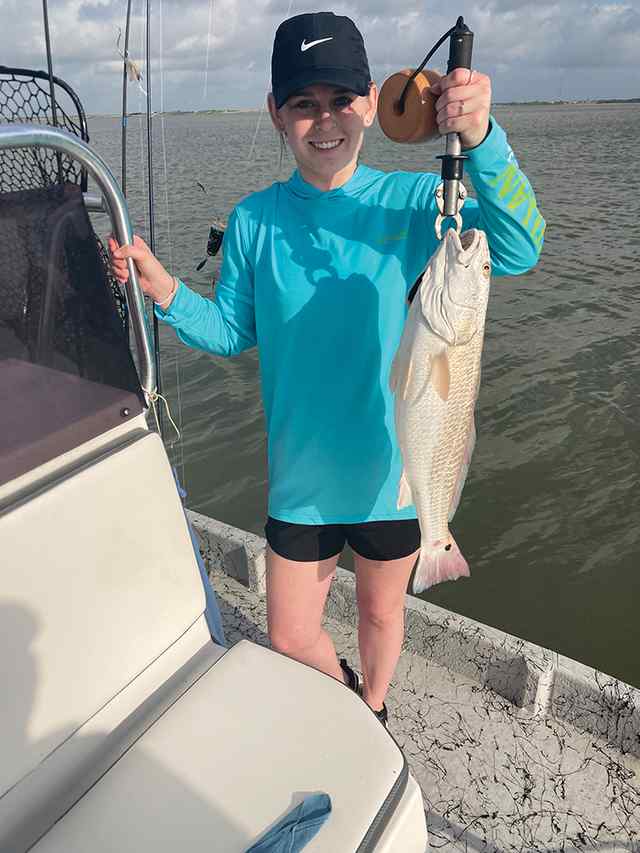Sarah Port Lavaca Bay - 26" first red!