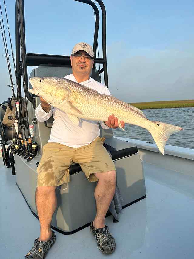 Larry Quijas Moody Island - 42" redfish, caught on live shrimp