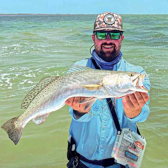 RJ Braune Baffin Bay - 25" trout, caught on pink w/chartreuse Bass Assassin 4" sea shad
