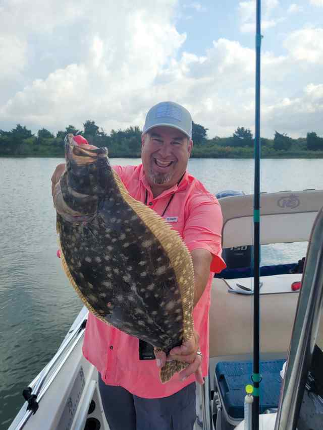 Chris Baccaro West Bay - 20" first flounder!