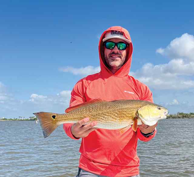 Adam Davis Sabine Lake - 26" redfish, caught on a Down South Lure