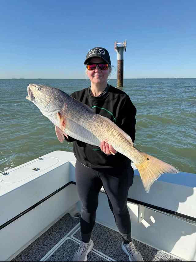 Abigail Hagar Galveston North Jetty - 42" bull red