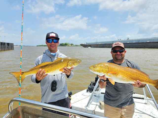 Ross Halter & Joe Salazar Sabine Pass - 32" & 36" bull reds