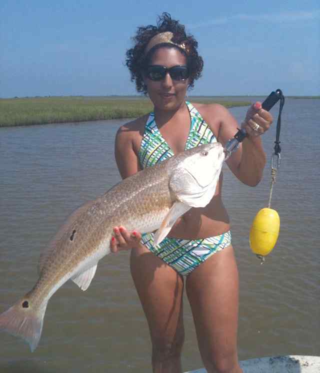 Kharina Rivera-Cantu 32&quot; 12lb first redfish!
