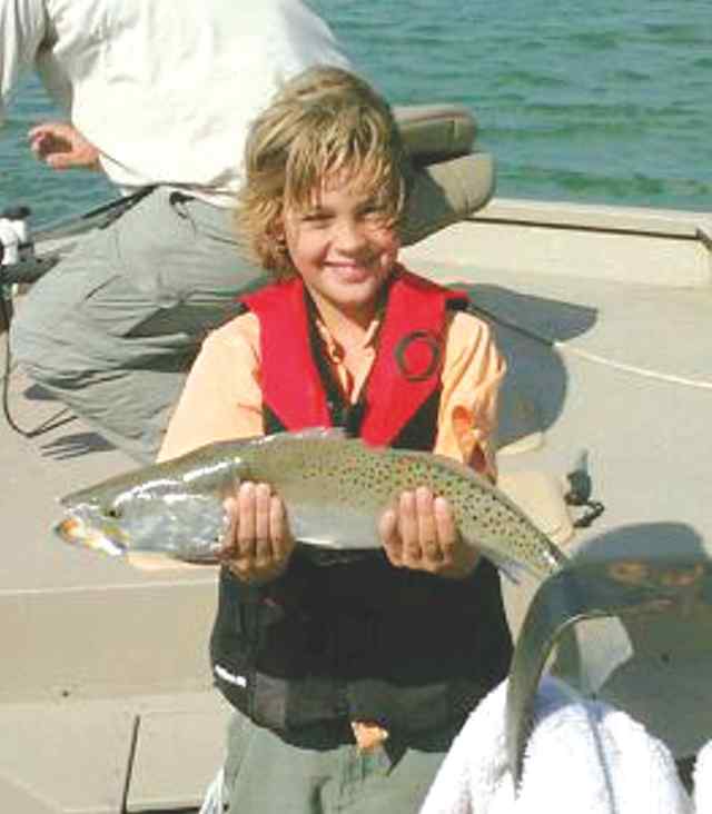 Monte Rankin first big trout!