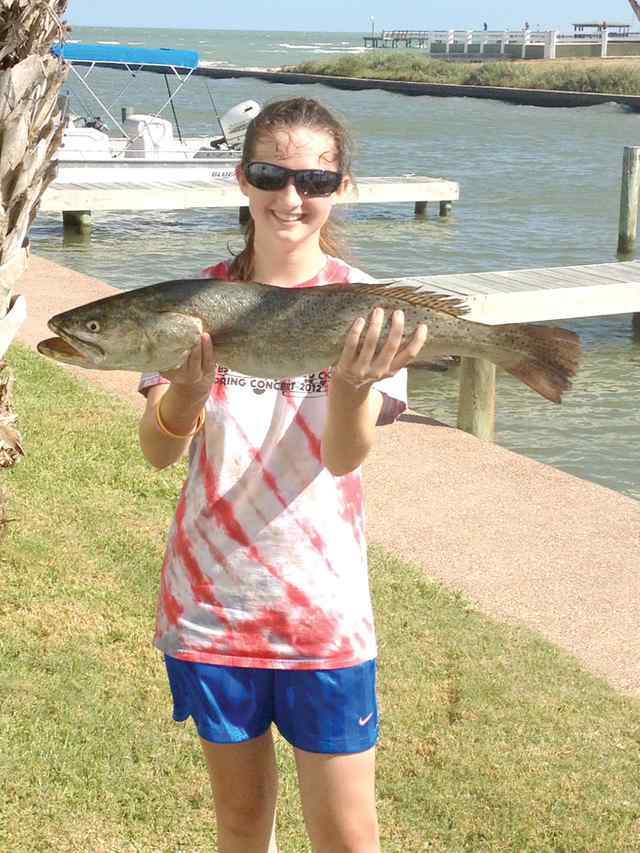 Meg Schomburg Aransas Bay27.75&quot; 6lb 14oz trout