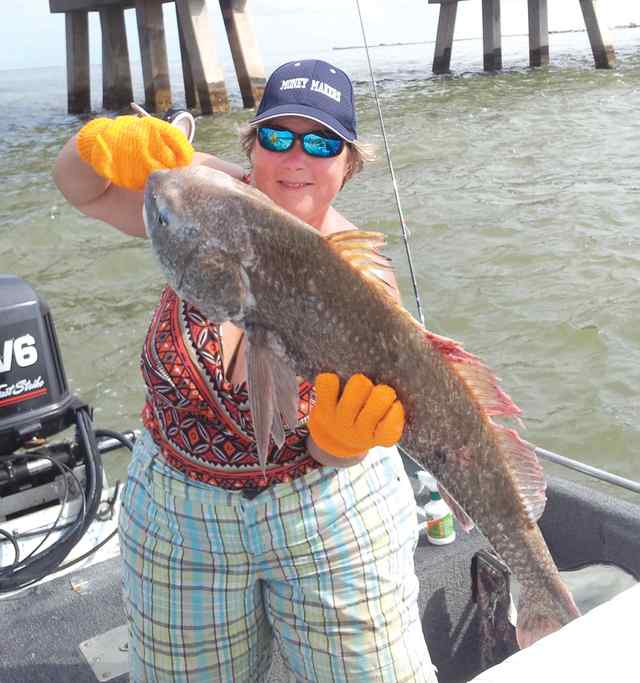Janice Lancello 35&quot; 24lb personal best black drum!