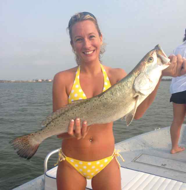 Dawn Stumfoll Corpus Christi27&quot; personal best trout!