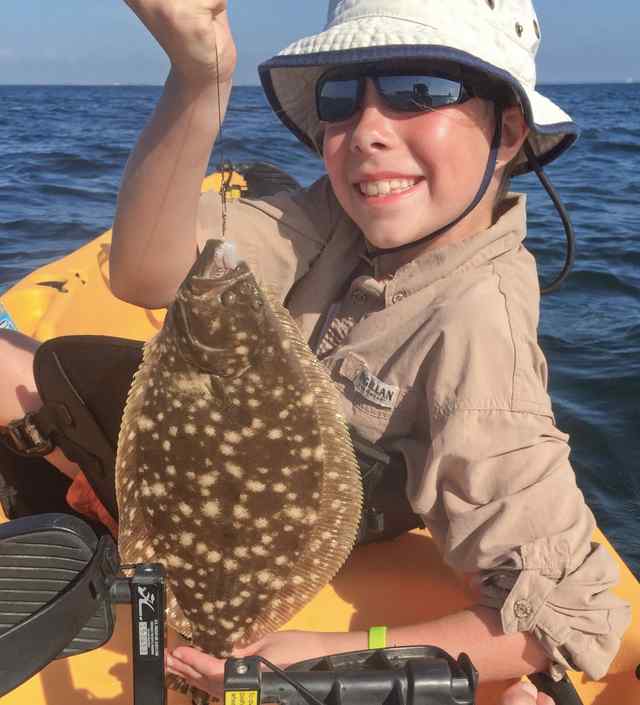 Brianna Barousse first flounder!