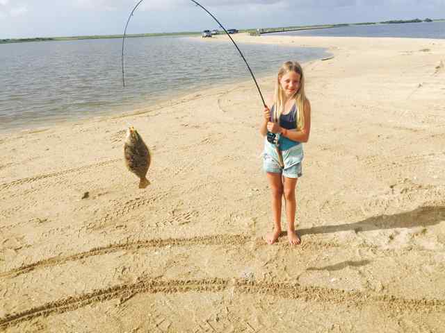 Madison Pennington Oyster Lake, Collageportfirst flounder!Caught on a tandem speck rig