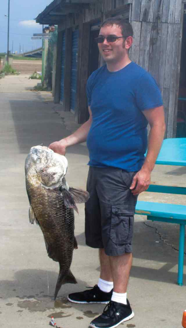 Steven Frye Surfside40&quot; black drum, caught at Bridge bait in the Intercoastal