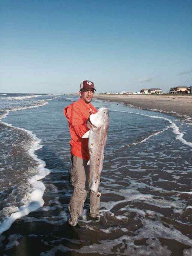 Peter Hayes Crystal Beach38&quot; redfish, caught on live mullet