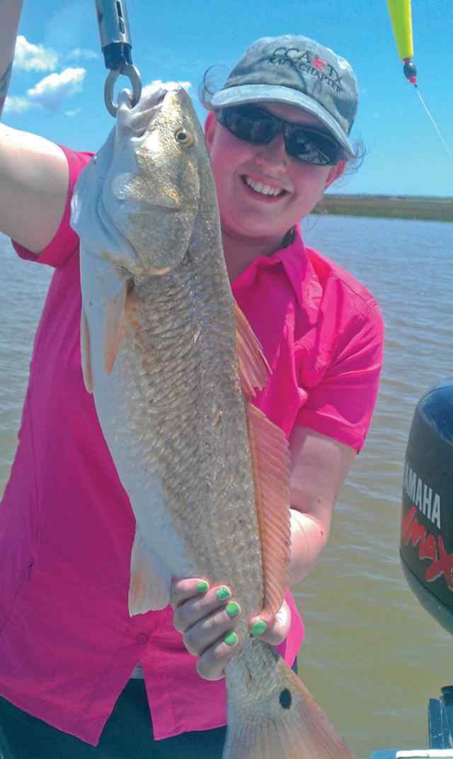 Lauren Waltall West Matagorda, Oyster Lake25.5&quot; redfish