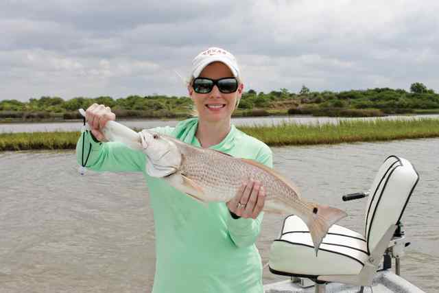 Deidra Clark West Matagorda Bay - 23.5" first redfish!