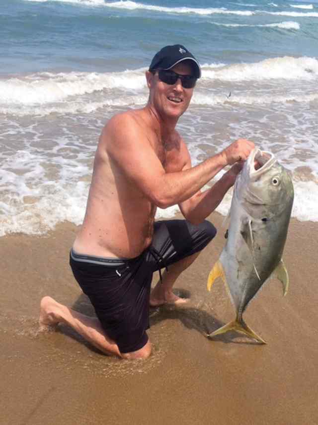 Wally McCue South Padre Island - jack crevalle, caught on 14 lb test