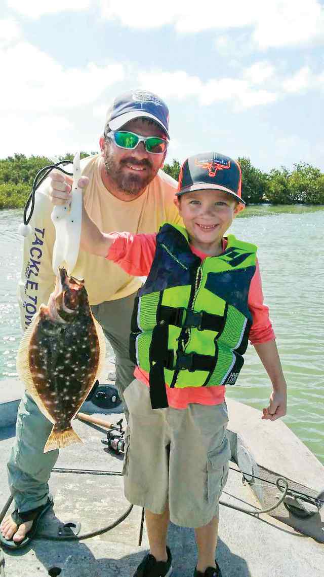Casey Shaver (and dad) Portland - first keeper flounder