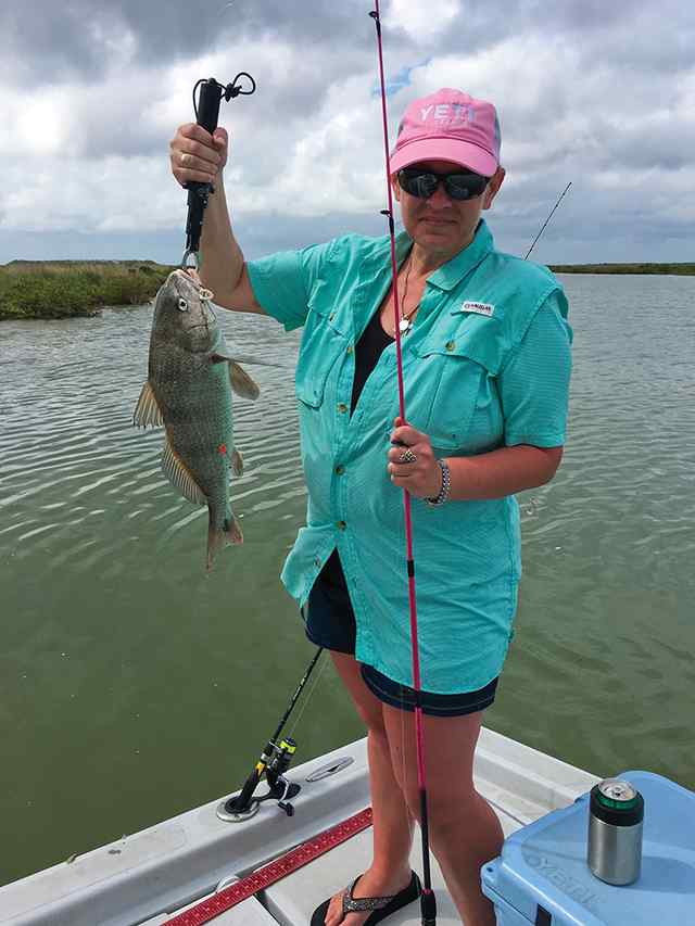 April Domel Port Aransas - first black drum!