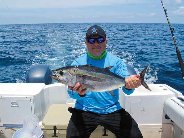 Romero Edward black fin tuna - caught trolling the baker area