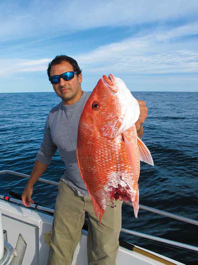 Jacob Flores Ranzel Rock - red snapper, bit in half at boat by a big bull shark
