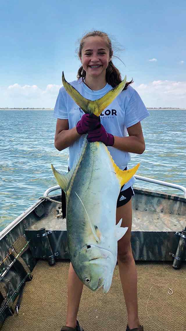 Sophia Lewis Crystal Beach - 42" 32 lb jack crevalle