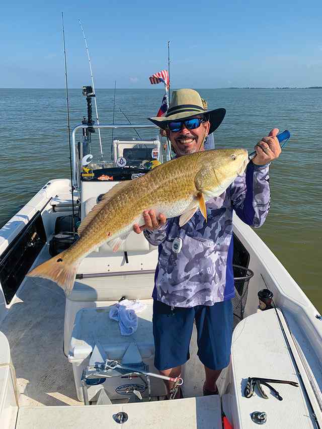 Glen Royal East Galveston Bay - 34" first bull red! CPR, caught on dead shrimp