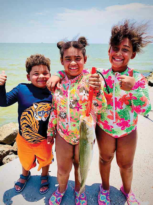 Amaya Arriaga Rockport Beach Park Jetty (Aransas Bay) - 23" first trout!