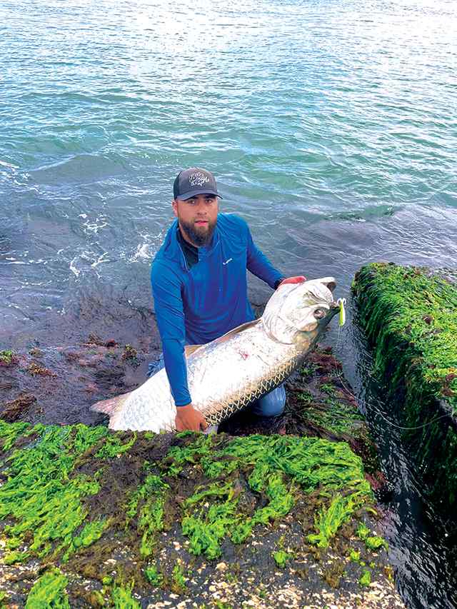 Eddie Garcia South Padre jetties - first tarpon!