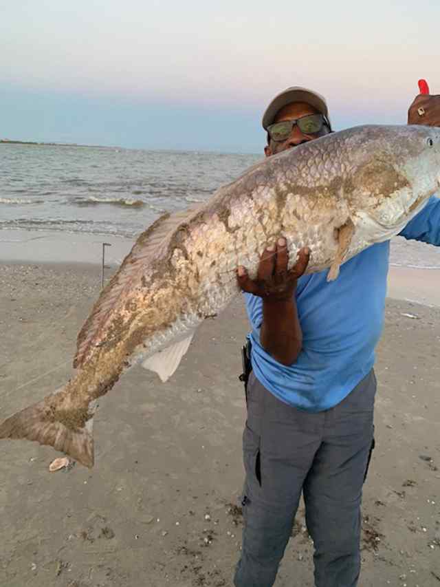 Leonard Burns Matagorda surf - 50 lb redfish