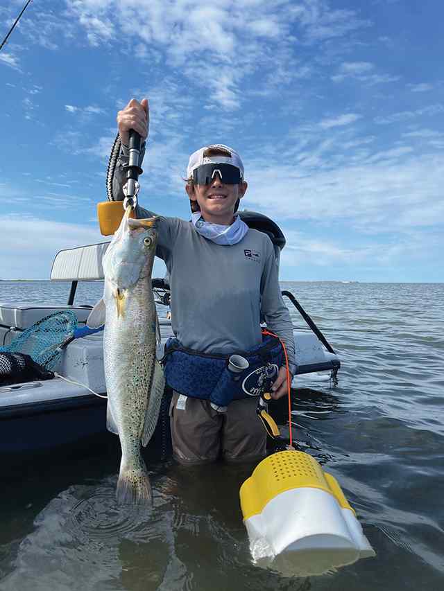 Caden Caskey Mouth of Baffin - 25.5" trout CPR, caught on his 12th birthday; fishing with his dad and uncle on his grandpa's boat