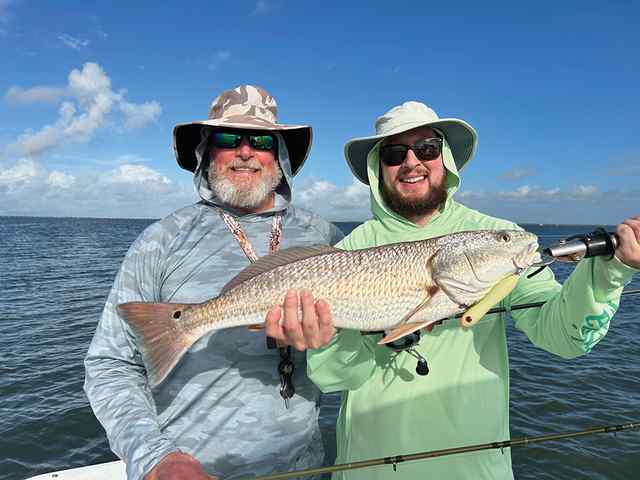 Perry & Kenneth Baumann Aransas Pass - 25.5" redfish, caught Mansfield Knocker