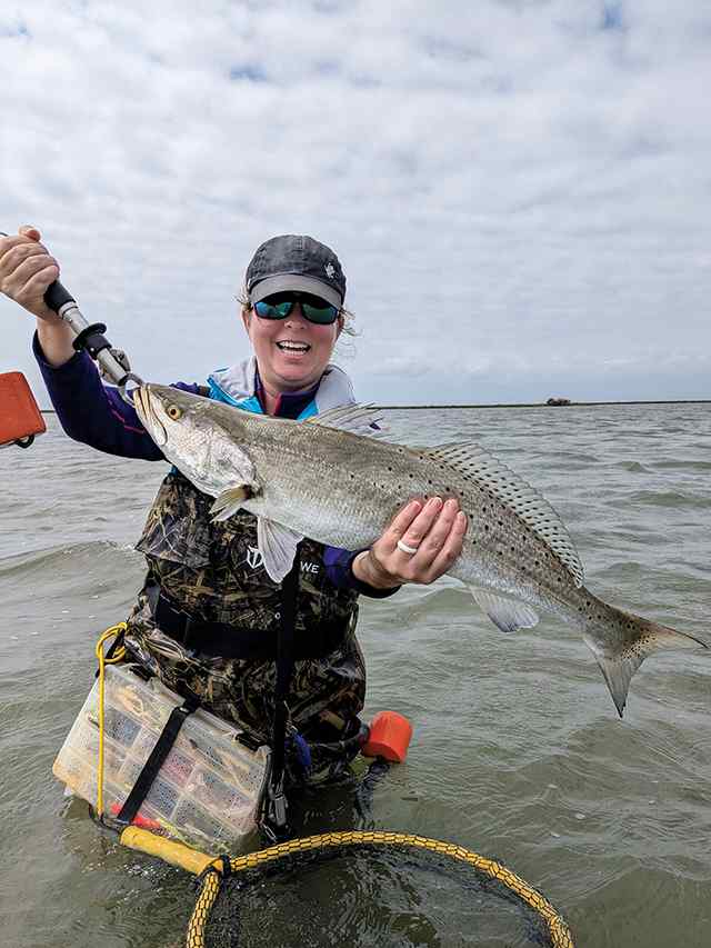 Elizabeth Beard POC - 6.24 lb trout, caught on a while ice DSL burner shad