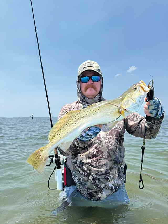 Doug Davis Port Mansfield - 24" trout, caught on Kelley Wiggler