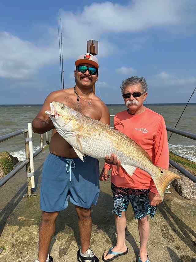 Sebastian Guerra North Packery Channel Jetty - 40" red, caught on cut bait