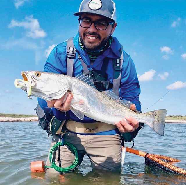 Joey Rodriguez Port Mansfield - 30" trout, caught wade fishing