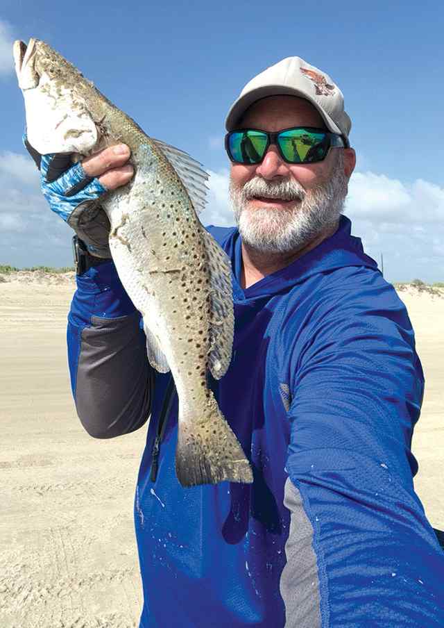 Mike Gartner Freeport Beach - 21.5" personal best trout!