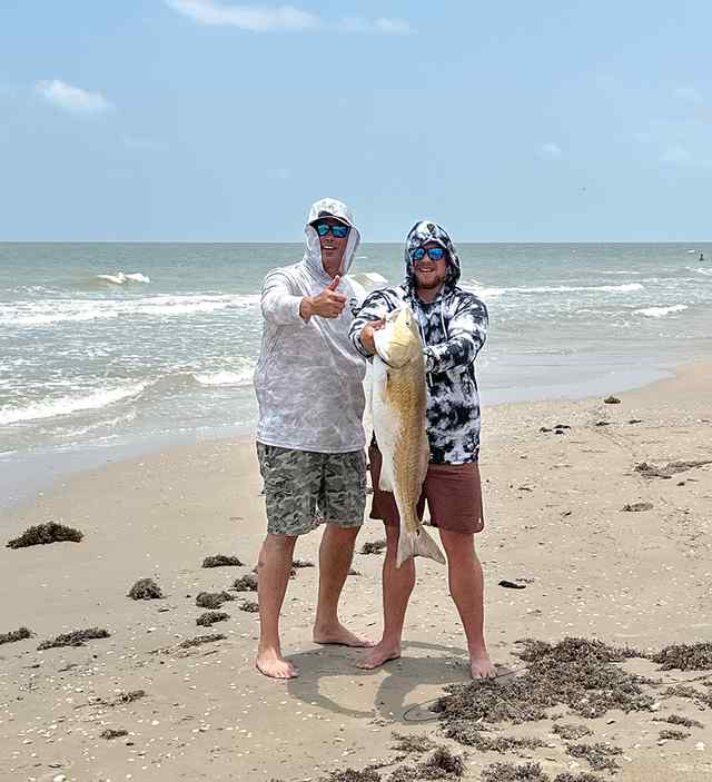 Eric Orr & JC Weitinger  Matagorda surf - 42" bull red CPR