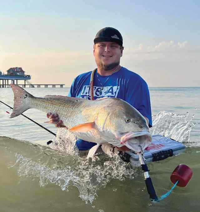 Corey Schultz Pleasure Pier, Galveston - 45" bull red